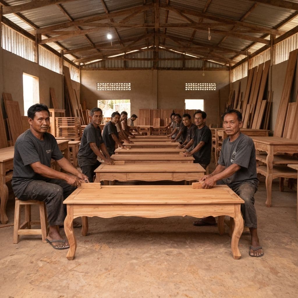 Starwood Furniture craftsmen at work