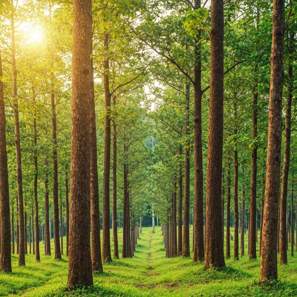 Sustainable teak plantation in Indonesia